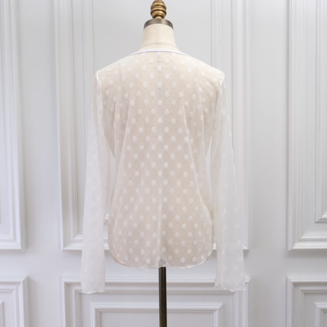 Fleur Sheer Tops(WHITE)