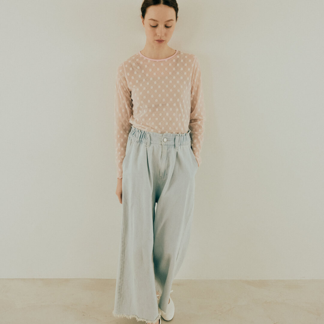 Fleur Sheer Tops(PINK)