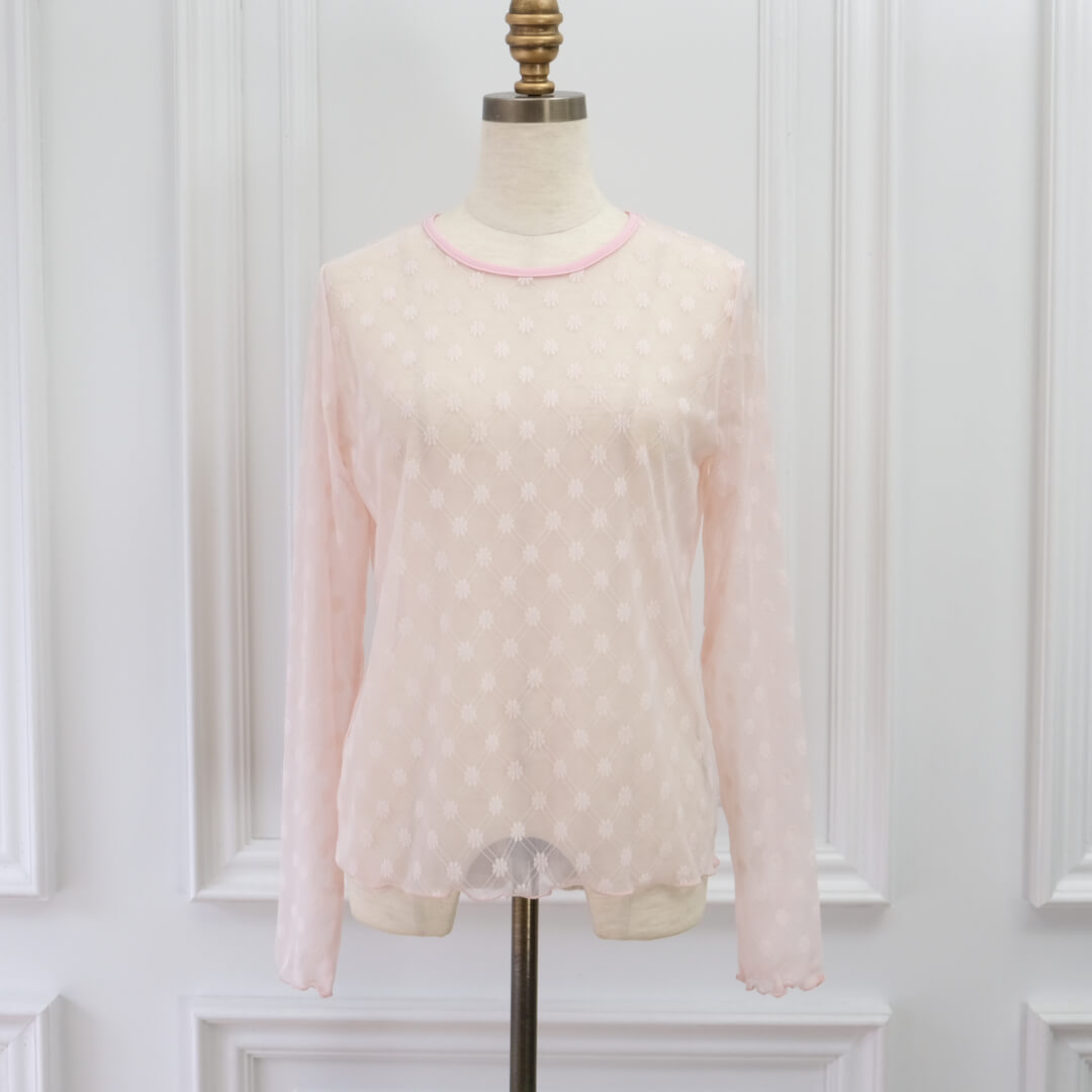 Fleur Sheer Tops(PINK)