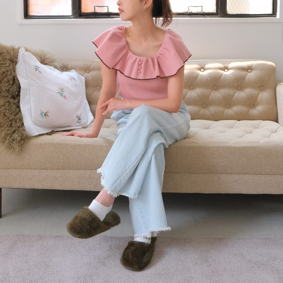 Round Frill Tops(PINK)
