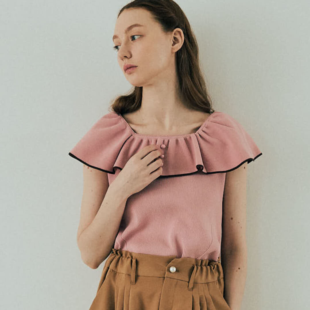 Round Frill Tops(PINK)
