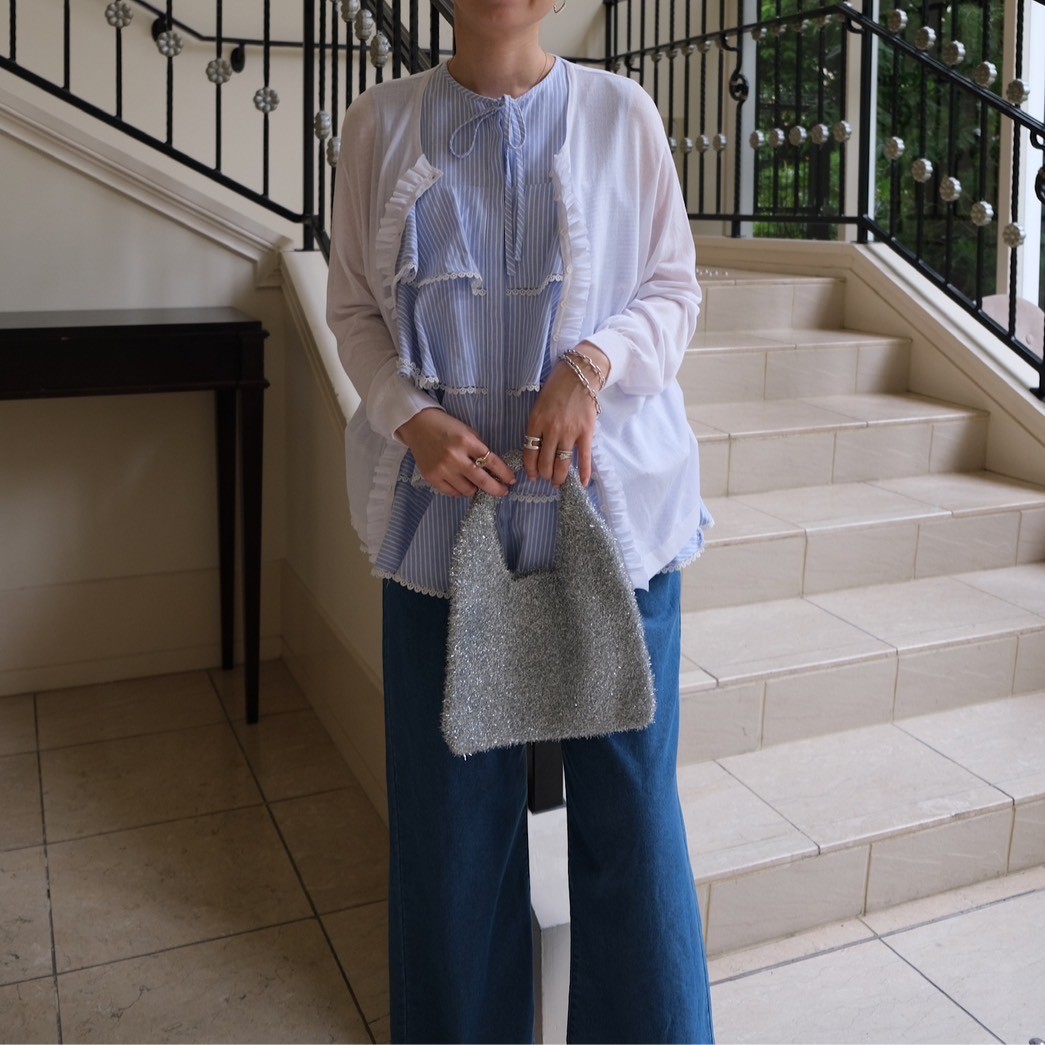 ティアードリボンブラウス(STRIPE) | TOPS | UN MINOU