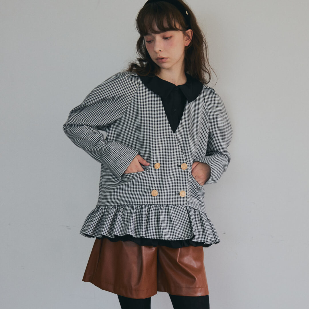 フリルデュエジャケット(CHECK) | 9/26(fri) new in | UN MINOU