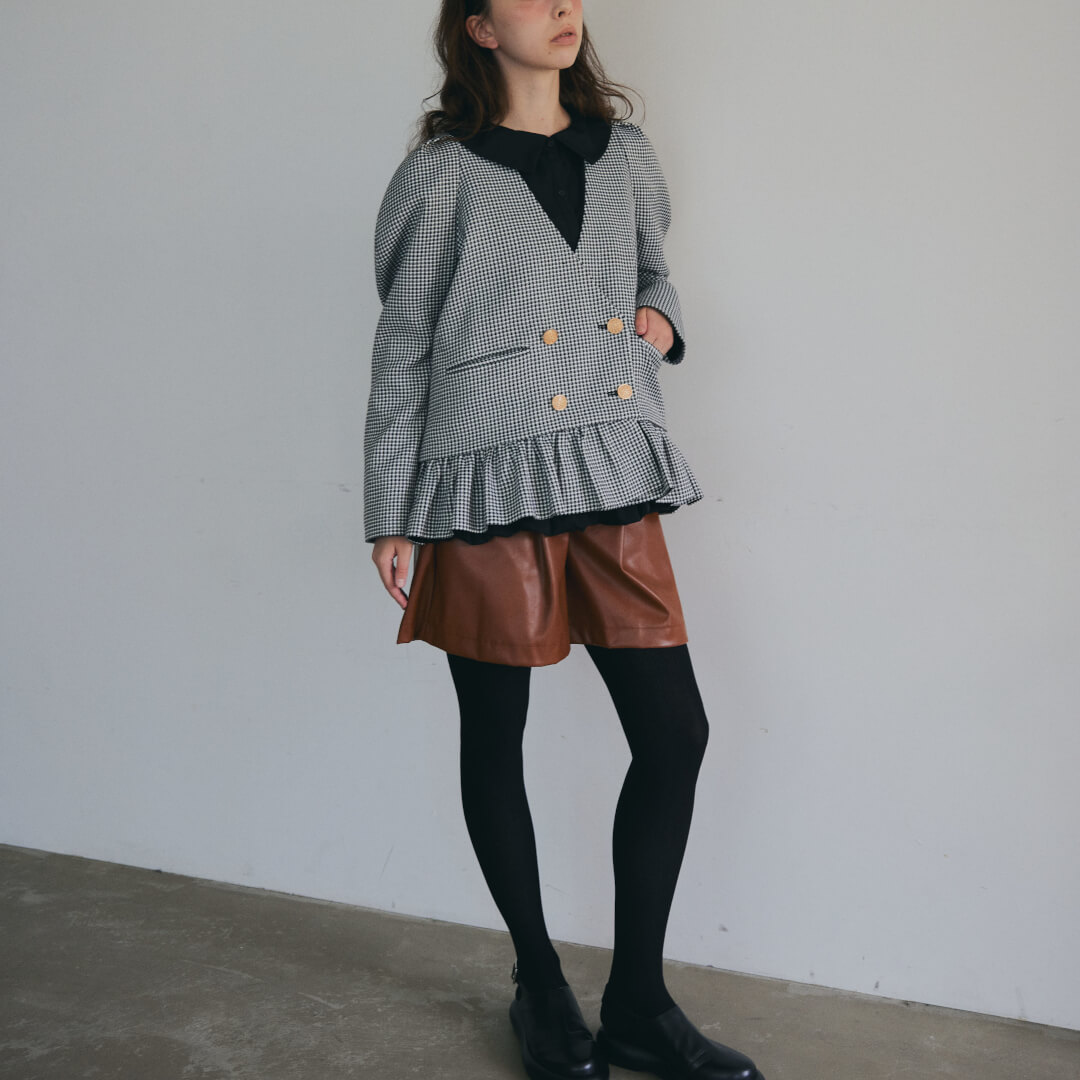 unminou フリル ジャケット unminou フリル ジャケット ラッフルフリルジャケット(BLACK