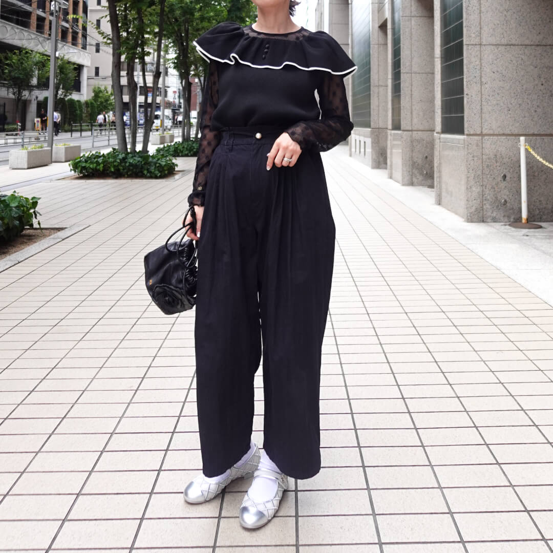 Fleur Sheer Tops(BLACK)