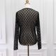 Fleur Sheer Tops(BLACK)
