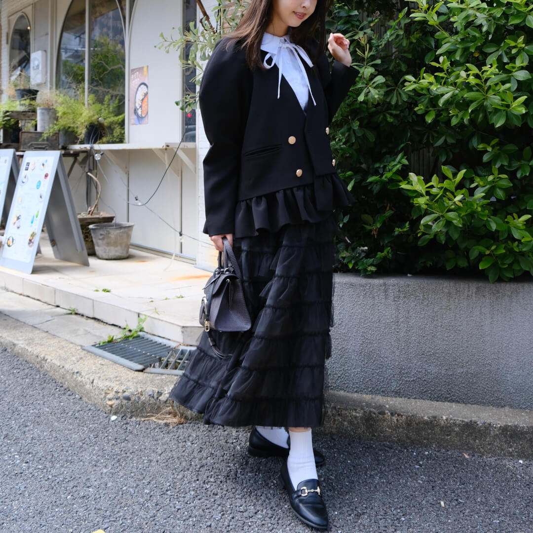 フリルデュエジャケット(BLACK) | すべての商品 | UN MINOU