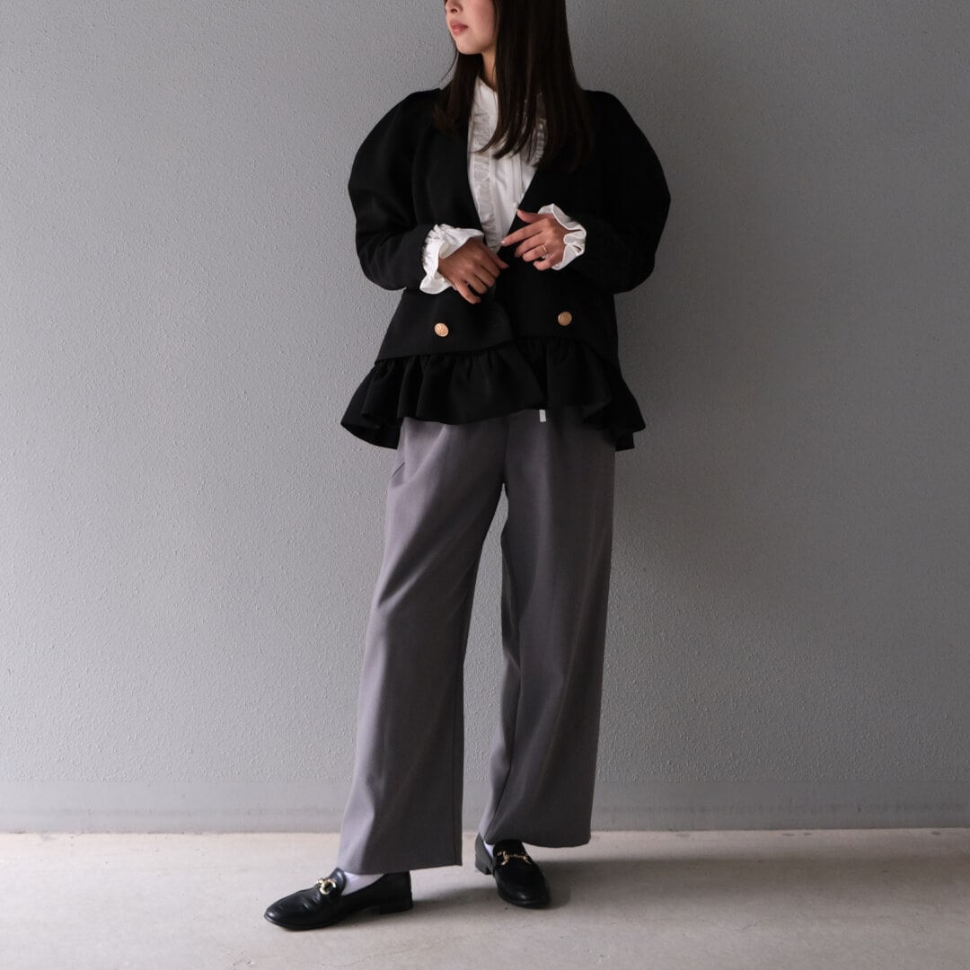 unminou フリル ジャケット フリルデュエジャケット(BLACK) | すべての商品 | UN MINOU