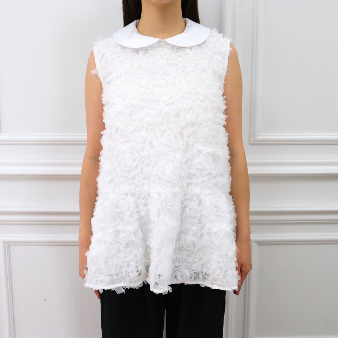 アップリケフラワーモチーフブラウス (WHITE) | すべての商品 | UN MINOU