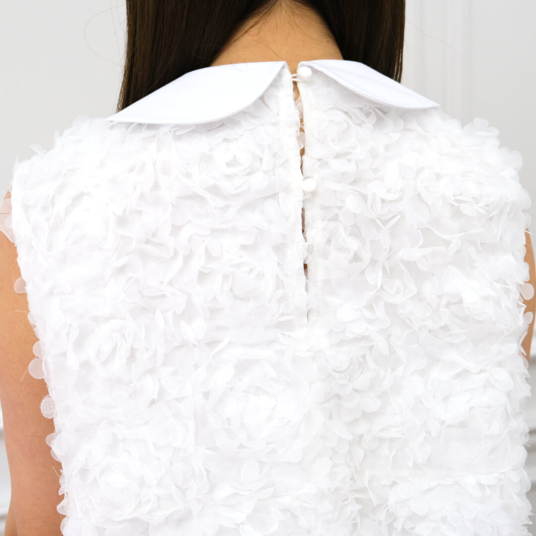 アップリケフラワーモチーフブラウス (WHITE) | すべての商品 | UN MINOU