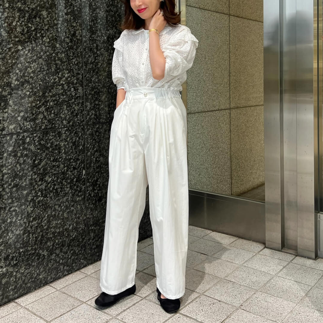 タックパールパンツ(WHITE) | すべての商品 | UN MINOU