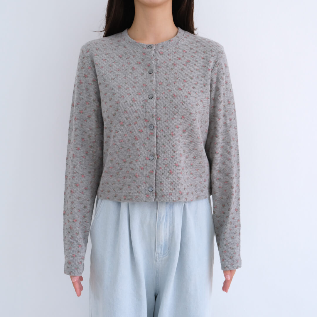Petit Fleur Cardigan(GRAY)