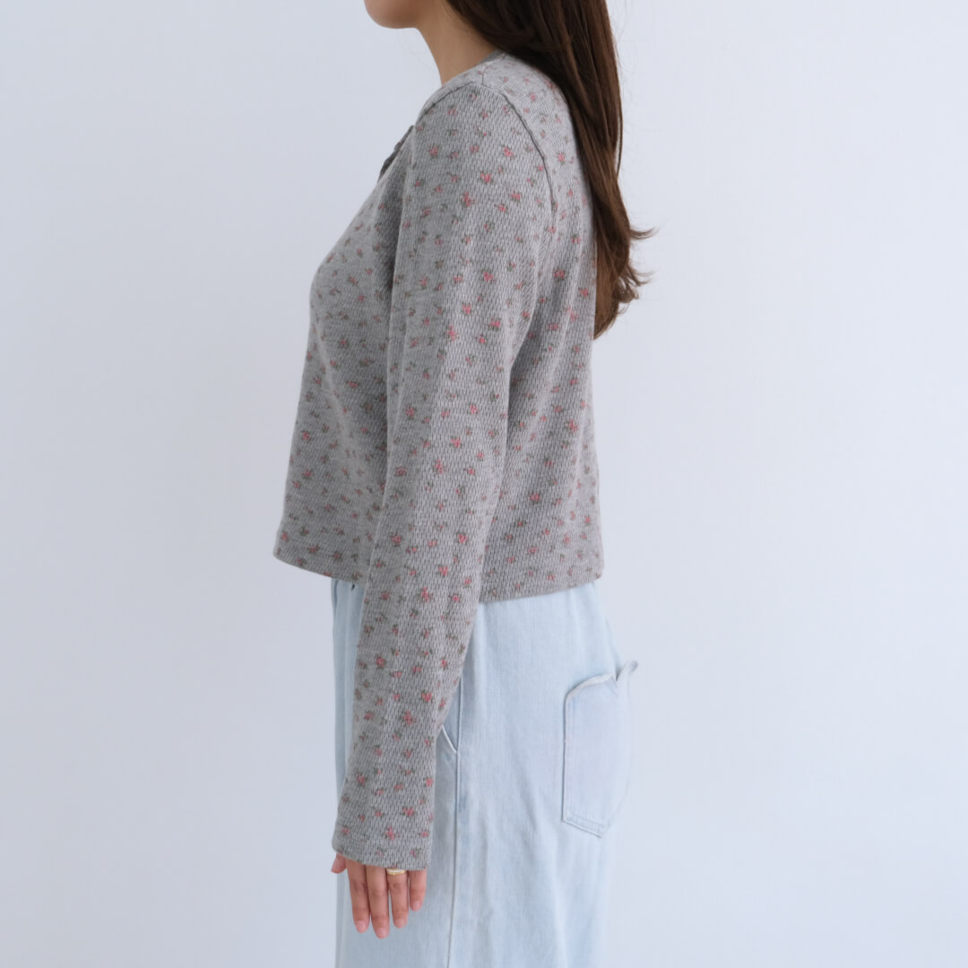 Petit Fleur Cardigan(GRAY)