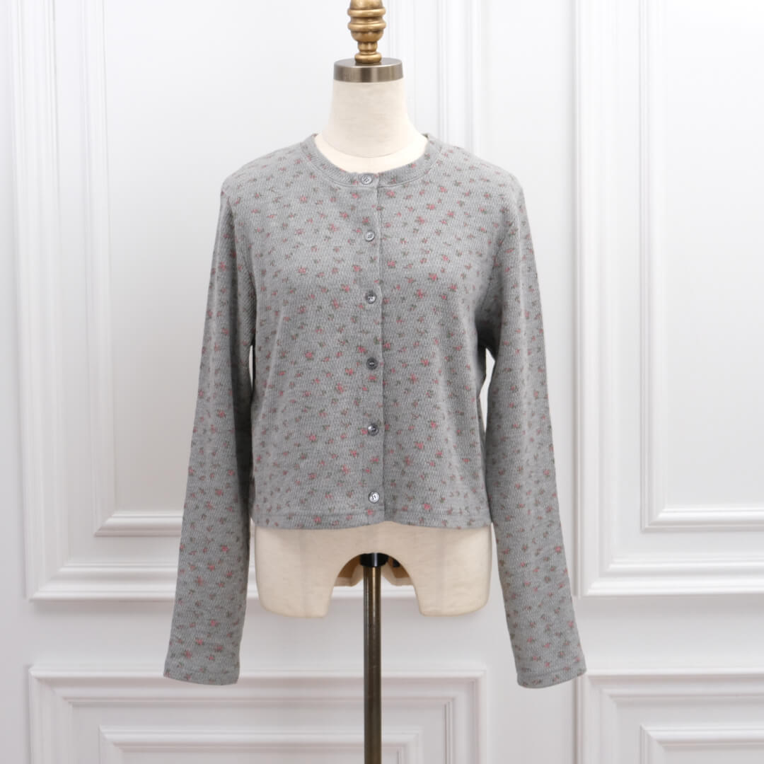 Petit Fleur Cardigan(GRAY)