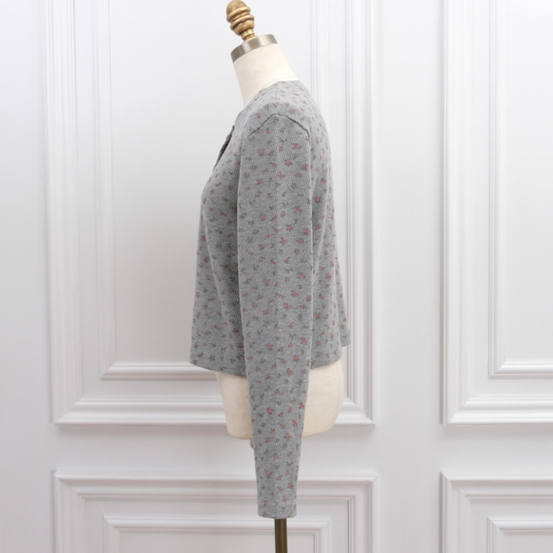 Petit Fleur Cardigan(GRAY)