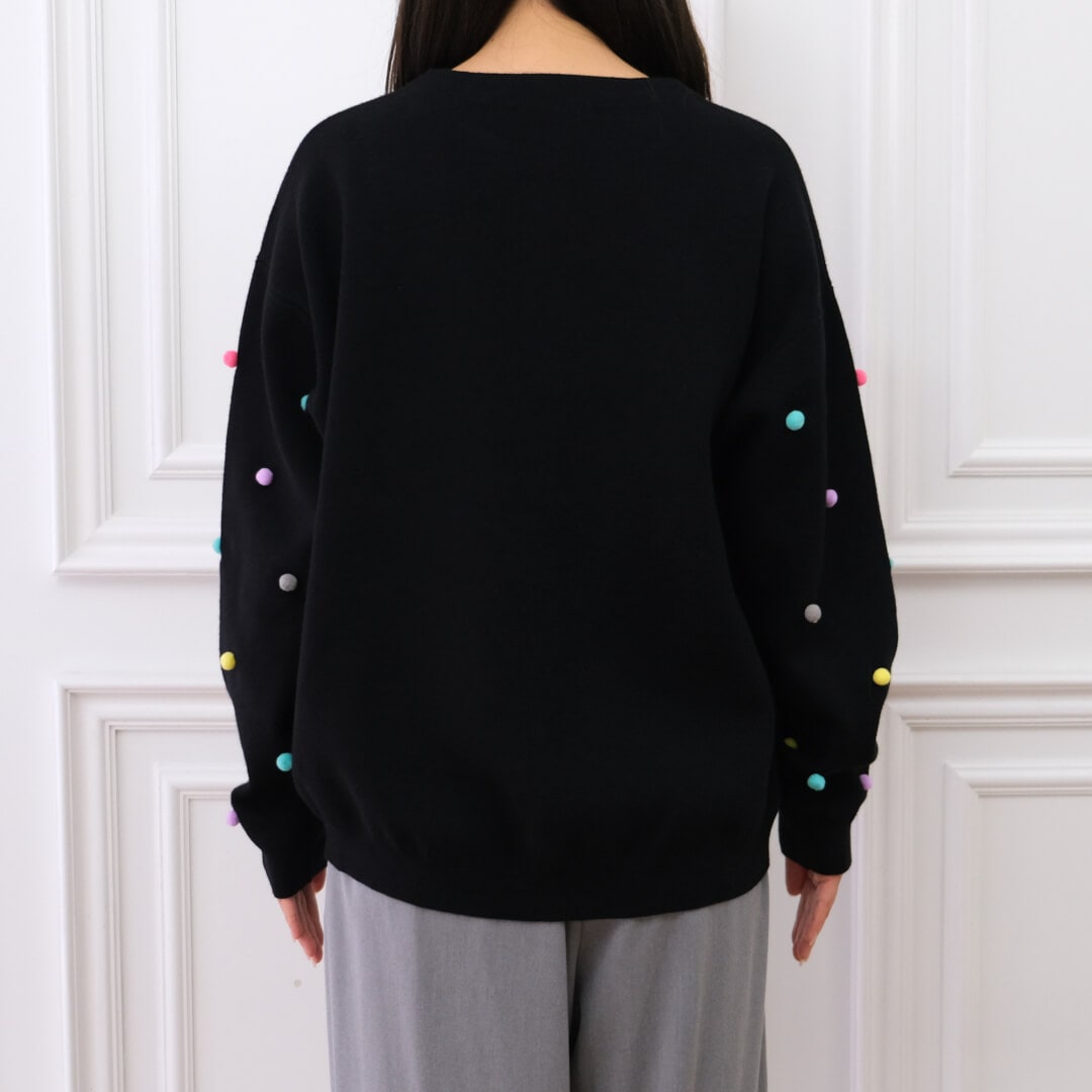 マルチドットムースカーディガン(BLACK) | CARDIGAN | UN MINOU