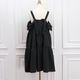 Double Frill Jumper Dress(BLACK)