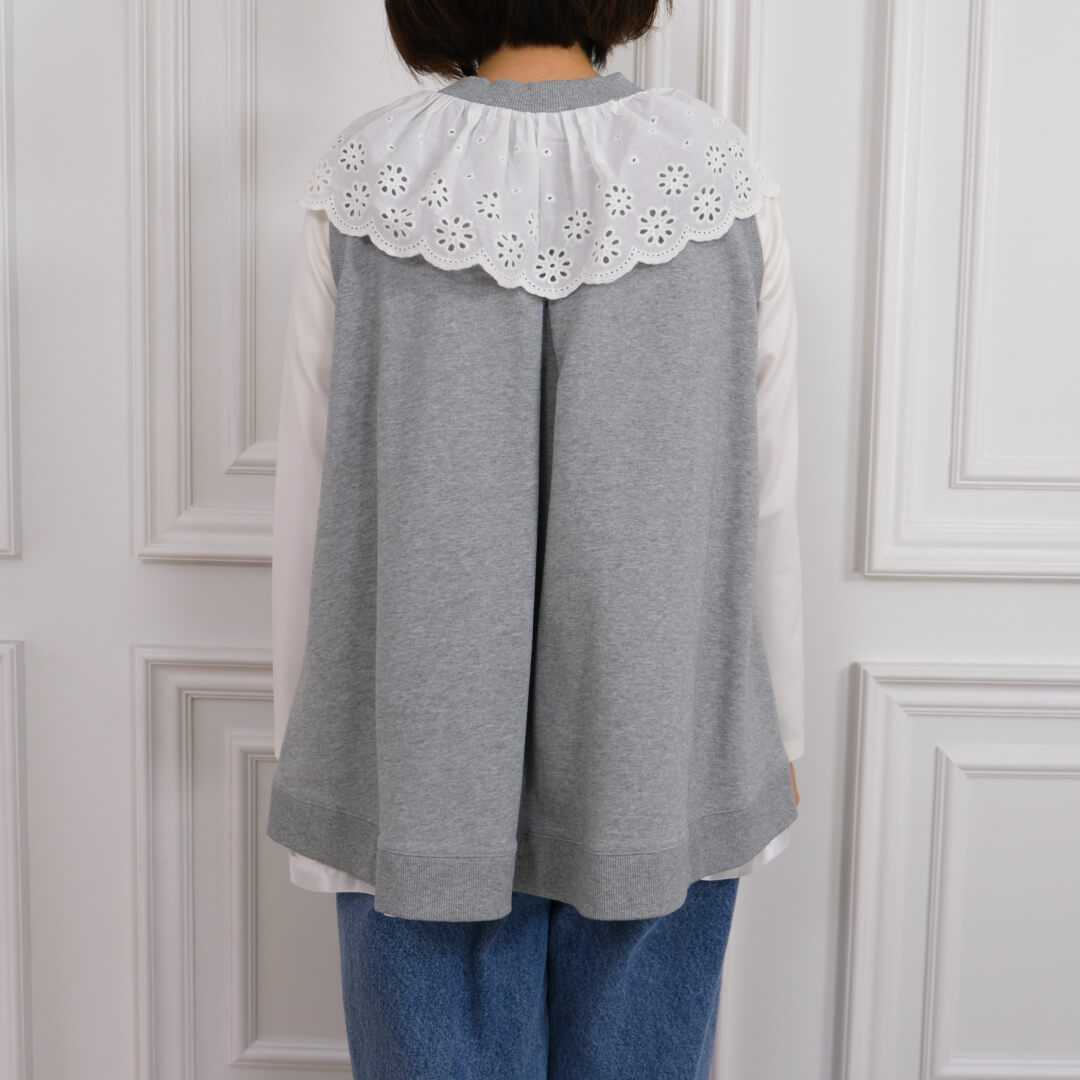 アンミヌ　UNMINOU レースカラーベスト レースカラーベスト(GRAY) | すべての商品 | UN MINOU