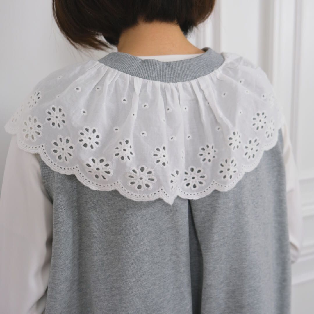 アンミヌ　UNMINOU レースカラーベスト レースカラーベスト(GRAY) | すべての商品 | UN MINOU