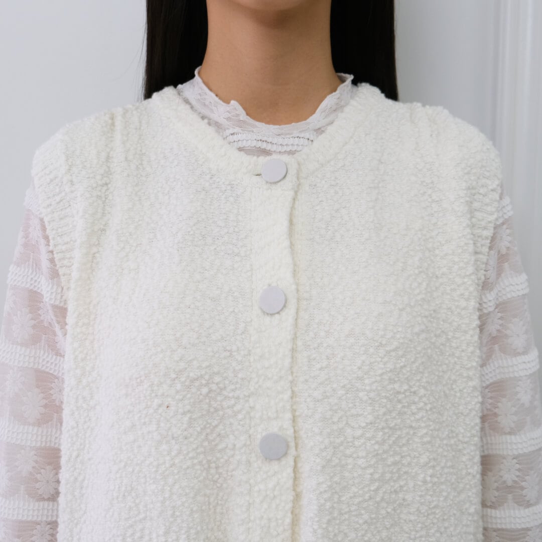 スラブニットベスト(WHITE) | TOPS | UN MINOU