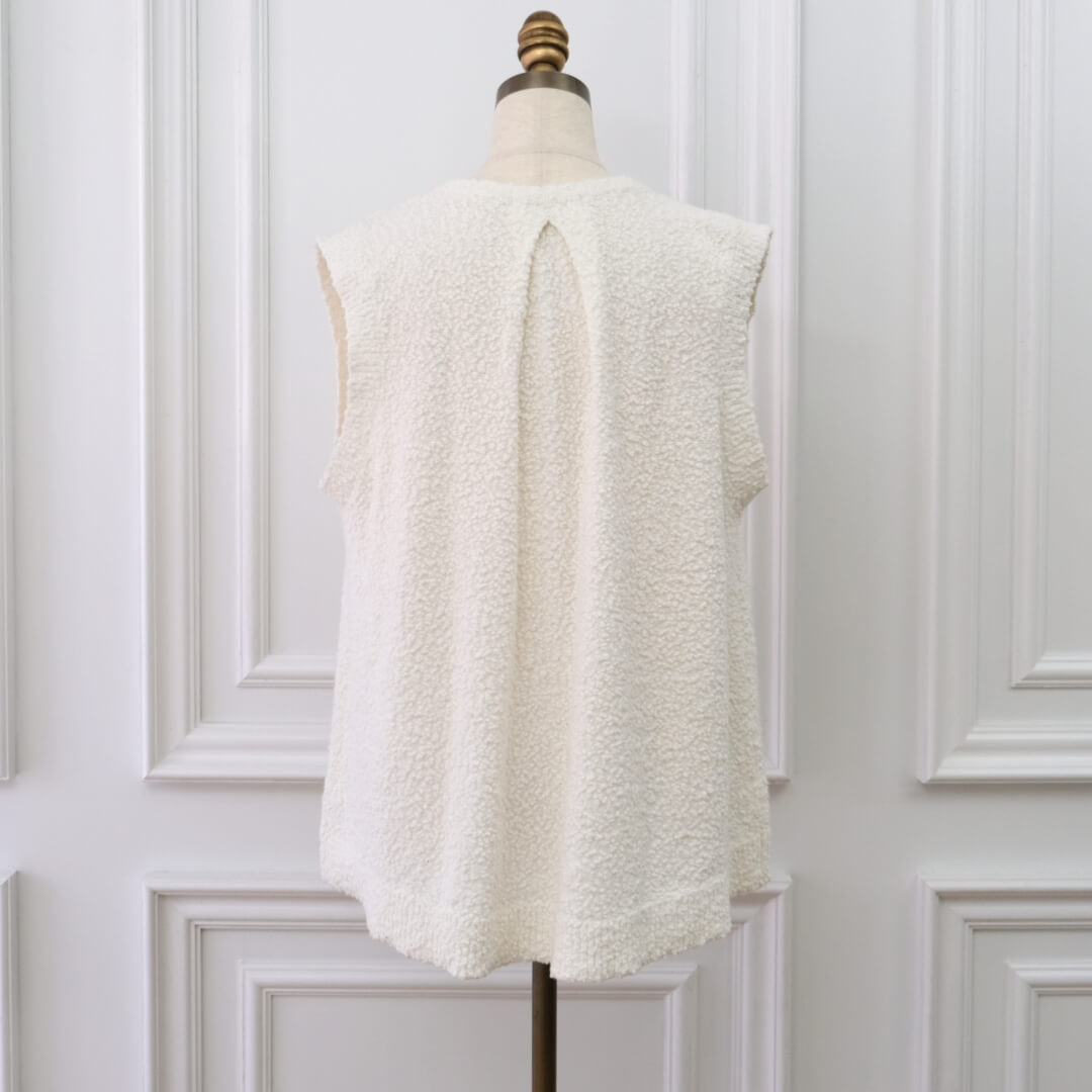 スラブニットベスト(WHITE) | TOPS | UN MINOU