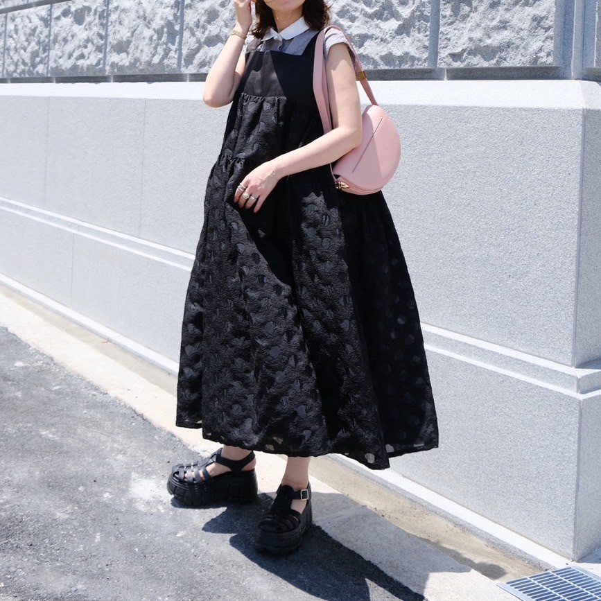 オパールフラワーワンピース(BLACK) | すべての商品 | UN MINOU