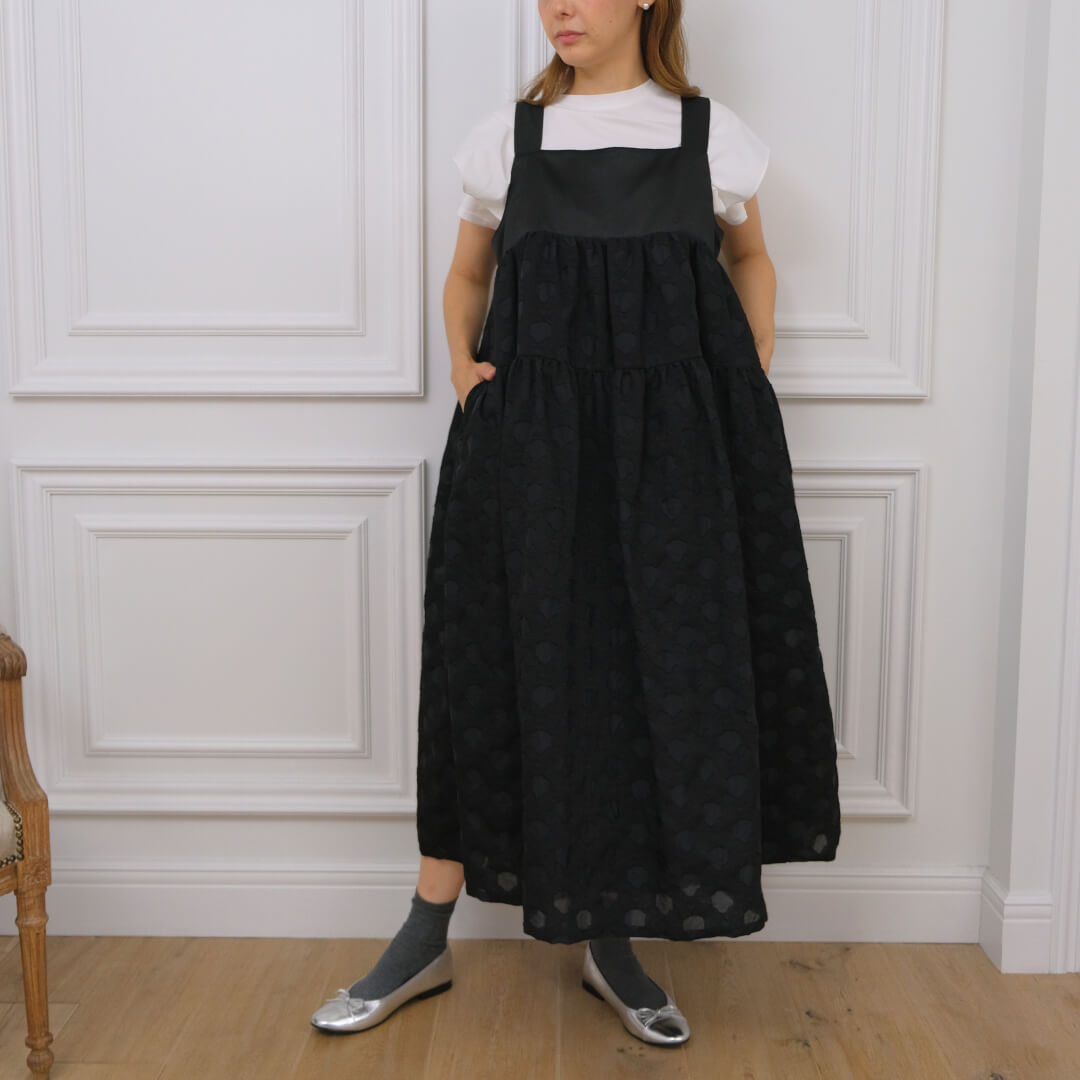 オパールフラワーワンピース(BLACK) | すべての商品 | UN MINOU