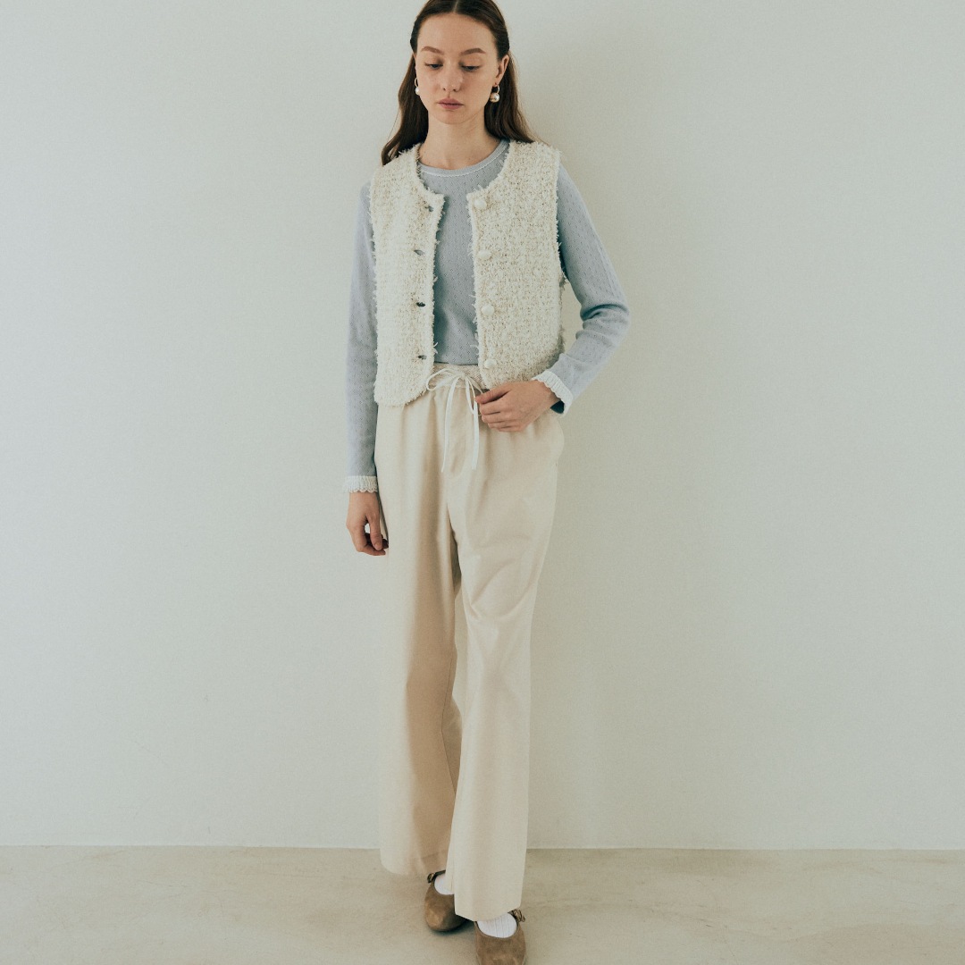 Classic Knit Vest(WHITE)