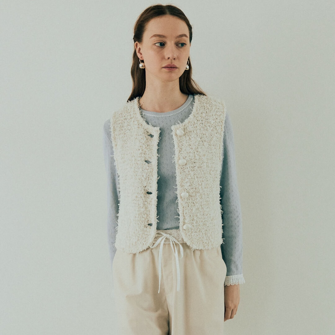 UNMINOU(アンミヌ)ベスト Classic Knit Vest(WHITE) | すべての商品 | UN MINOU