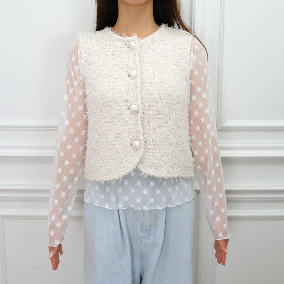 Classic Knit Vest(WHITE) | すべての商品 | UN MINOU
