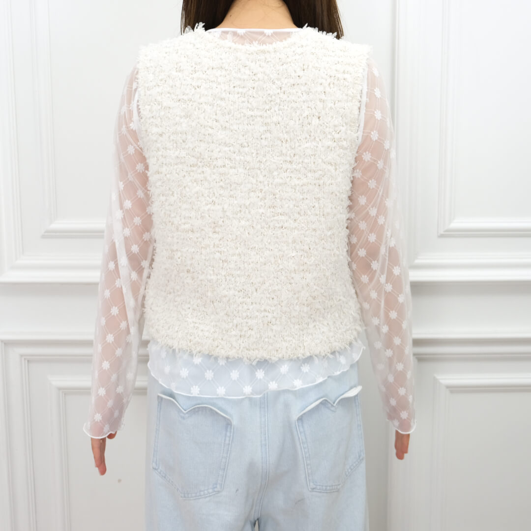 Classic Knit Vest(WHITE)