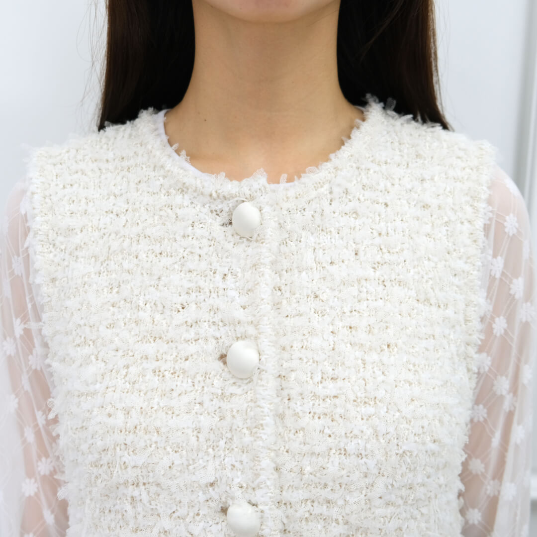 Classic Knit Vest(WHITE)