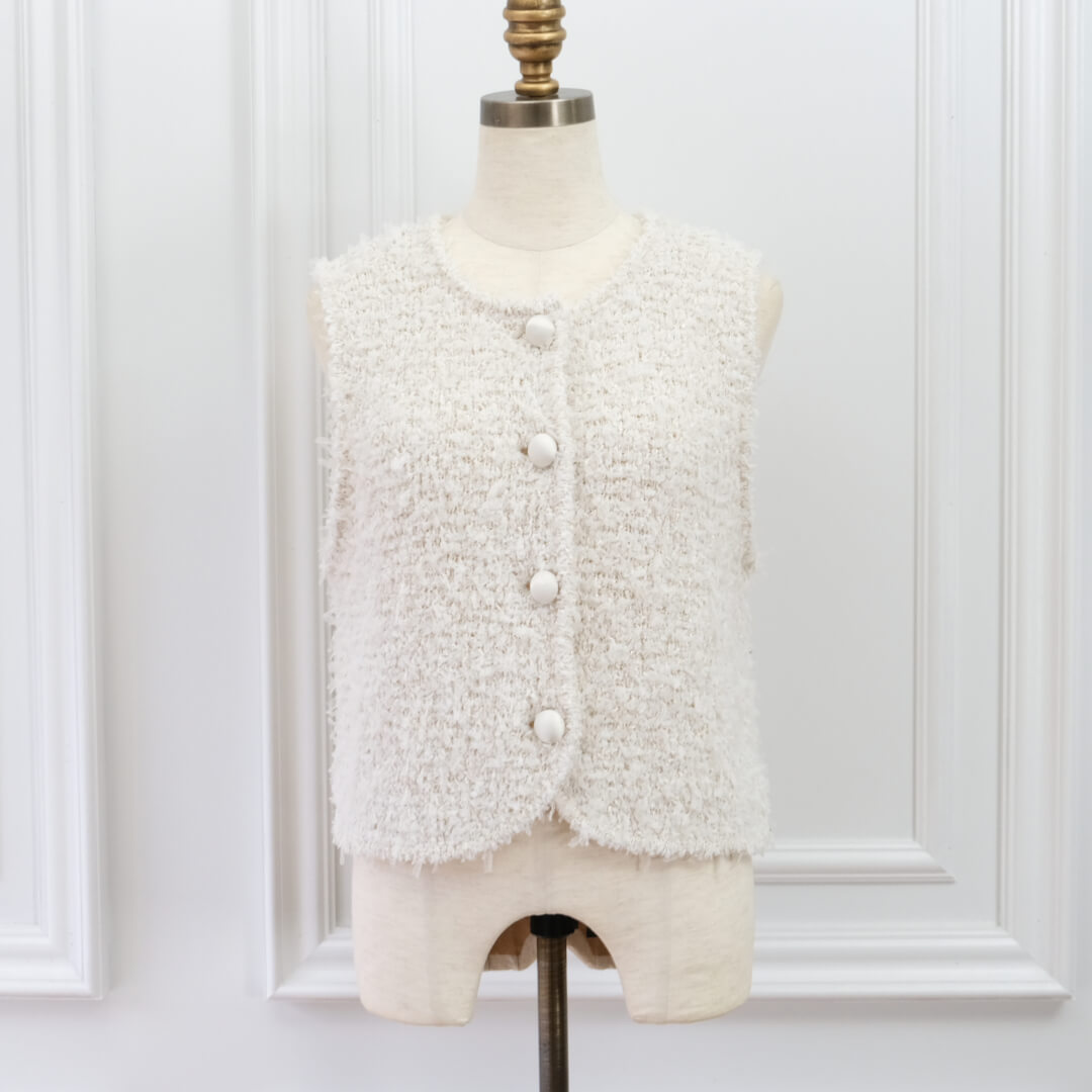 Classic Knit Vest(WHITE)