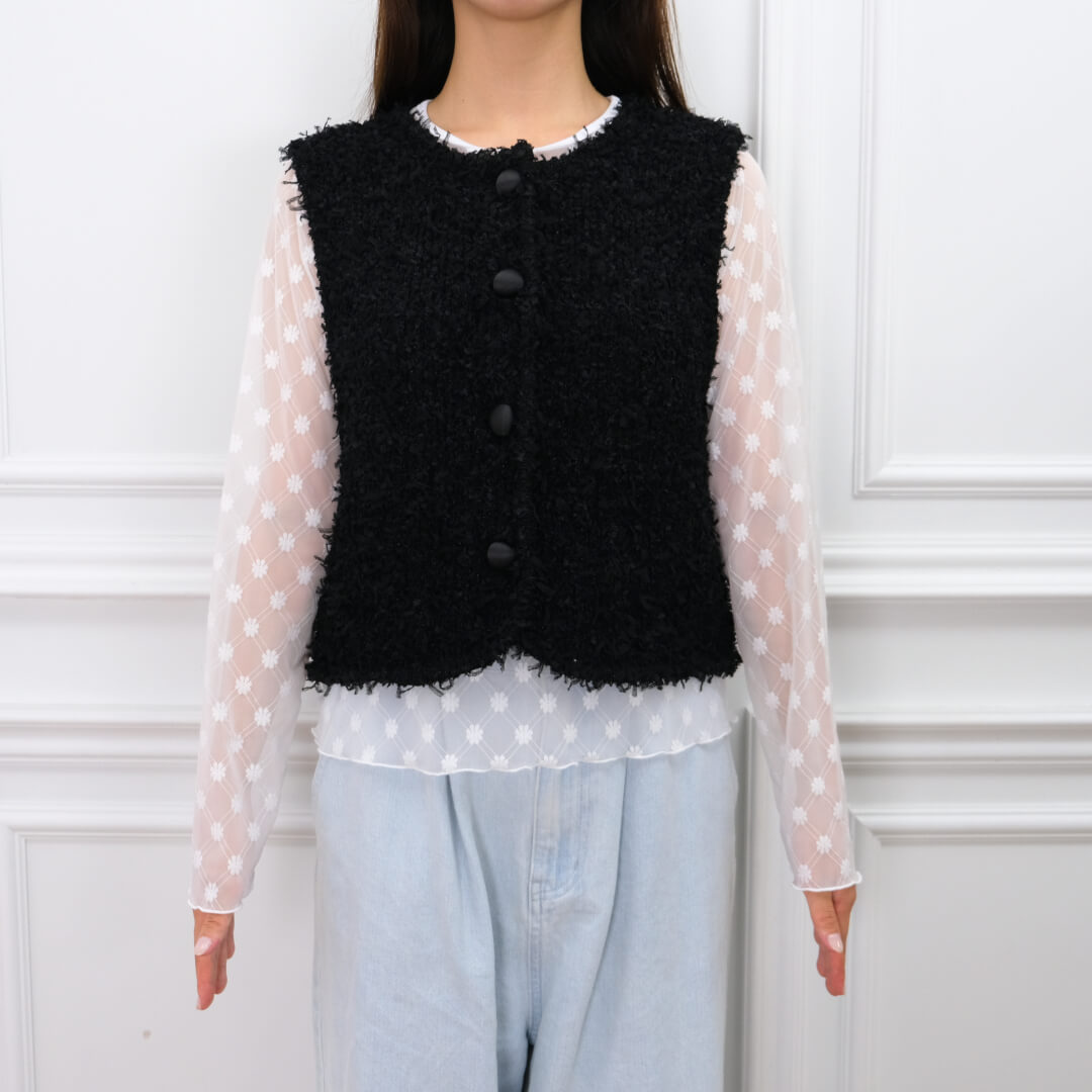 Classic Knit Vest(BLACK)