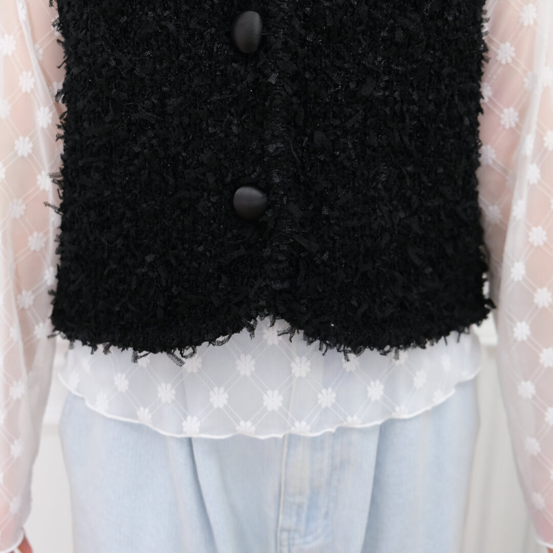 Classic Knit Vest(BLACK)