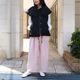 Smooth Tuck Pearl Pants(PINK)