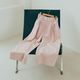 Smooth Tuck Pearl Pants(PINK)