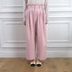 Smooth Tuck Pearl Pants(PINK)