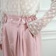 Smooth Tuck Pearl Pants(PINK)