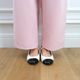 Smooth Tuck Pearl Pants(PINK)