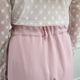 Smooth Tuck Pearl Pants(PINK)