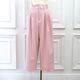 Smooth Tuck Pearl Pants(PINK)