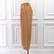 Smooth Tuck Pearl Pants(CAMEL)