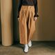 Smooth Tuck Pearl Pants(CAMEL)