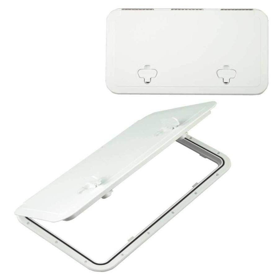 アクセスハッチ 229mm×483mm / 耐候 耐UV 180度開閉可能 ホワイト