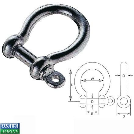 おたふくシャックル アンカーシャックル １２ｍｍ|ボート外装品|ボート用品・船舶用品