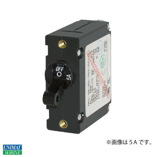 BLUE SEA ブルーシー 10A ブレーカースイッチ 黒 サーキットブレーカー Aシリーズ  ＃7204 シングルポール