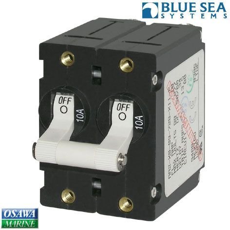 30A 白 ブレーカースイッチ ダブルポール サーキットブレーカー Ａシリーズ BLUE SEA ＃7238