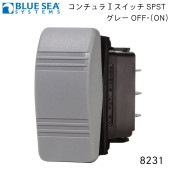 BLUE SEA ブルーシー 防水 ロッカースイッチ OFF-(ON)  グレー  / ホーン・ウィンドウォッシャー SPST　|ボート電装品|ボート用品・船舶用品