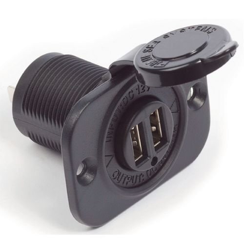 デュアルＵＳＢチャージャー ソケット １２ＶＤＣ ５Ｖ ２．１Ａ １０１６